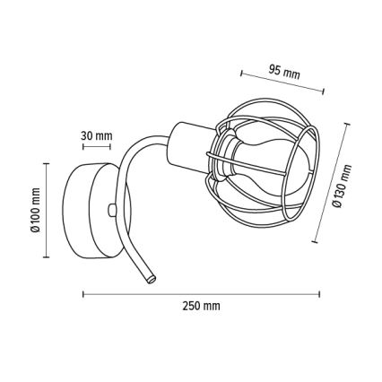 Applique VIVIANE 1xE27/60W/230V quercia - certificato FSC