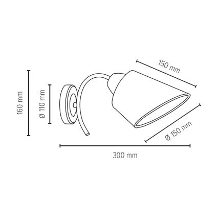 Applique METTE 1xE27/40W/230V - certificato FSC