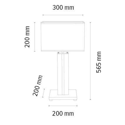 Lampada da tavolo LED dimmerabile FLAME 1xE27/40W+ LED/4,6W/230V 56,5 cm quercia