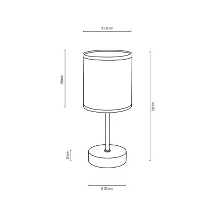 Lampada da tavolo BOHO 1xE27/25W/230V quercia- certificato FSC