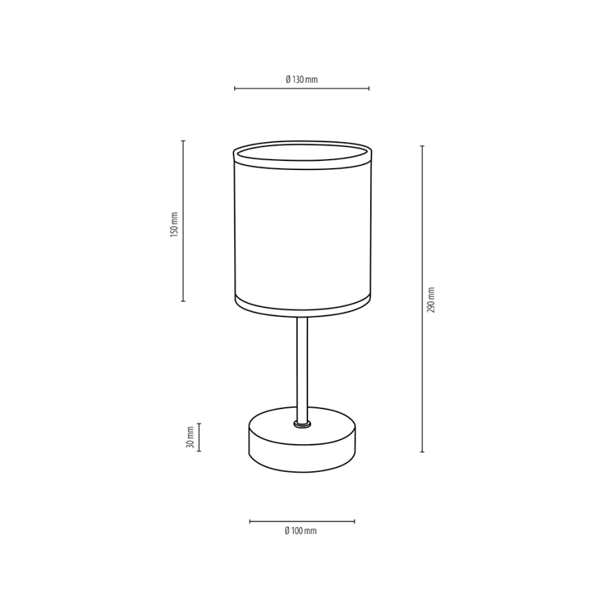 Lampada da tavolo BOHO 1xE27/25W/230V quercia- certificato FSC