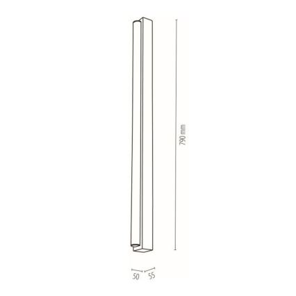 Illuminazione a LED per specchi da bagno AQUAVIVA LED/12W/230 79 cm IP44 quercia