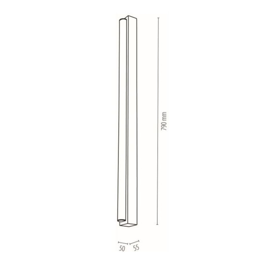 Illuminazione a LED per specchi da bagno AQUAVIVA LED/12W/230 79 cm IP44 quercia