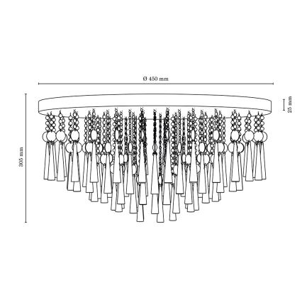 Plafoniera LUXORIA 8xG9/28W/230V - certificato FSC