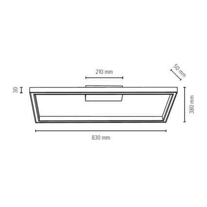 Lampada LED dimmerabile RAMME LED/34W/230V + T quercia opaco - certificato FSC