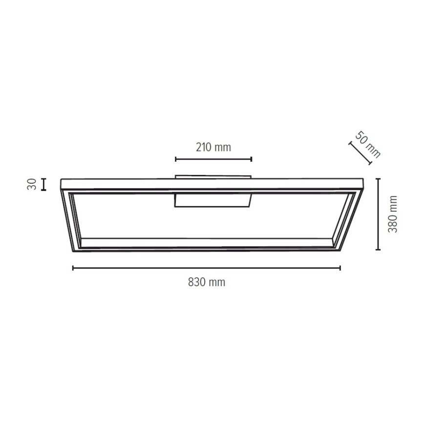 Lampada LED dimmerabile RAMME LED/34W/230V + T quercia opaco - certificato FSC