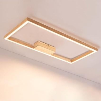 Plafoniera LED dimmerabile RAMME LED/34W/230V rovere opaco + telecomando