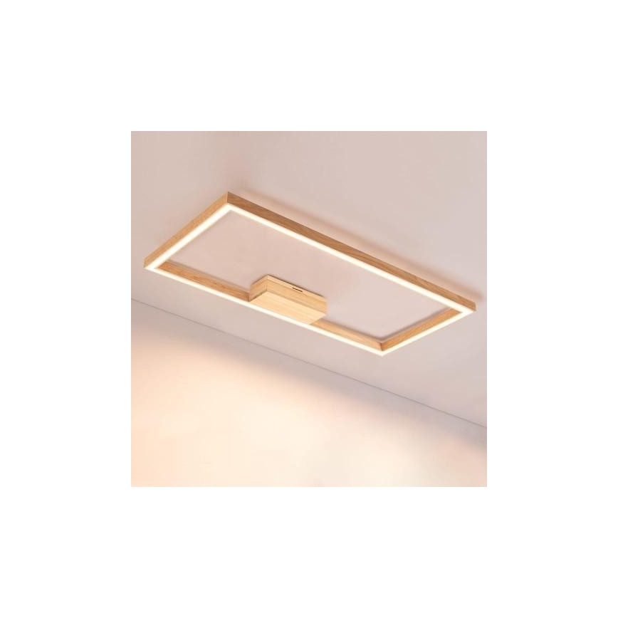Plafoniera LED dimmerabile RAMME LED/34W/230V rovere opaco + telecomando