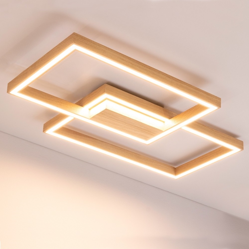 Plafoniera dimmerabile RAMME LED/48W/230V rovere opaco + telecomando