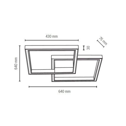 Lampada LED dimmerabile RAMME LED/48W/230V + T quercia opaco - certificato FSC