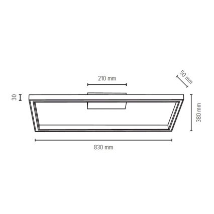 Plafoniera LED RAMME LED/34W/230V quercia opaco - certificato FSC