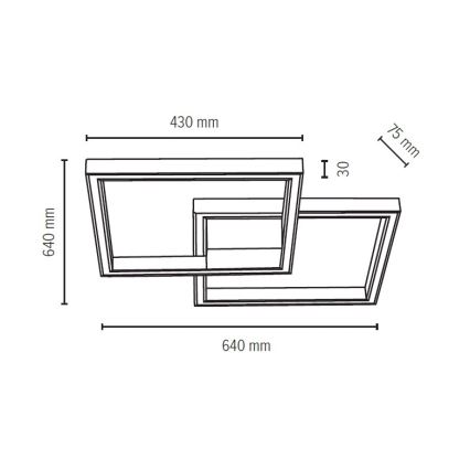 Plafoniera LED RAMME LED/48W/230V quercia opaco - certificato FSC