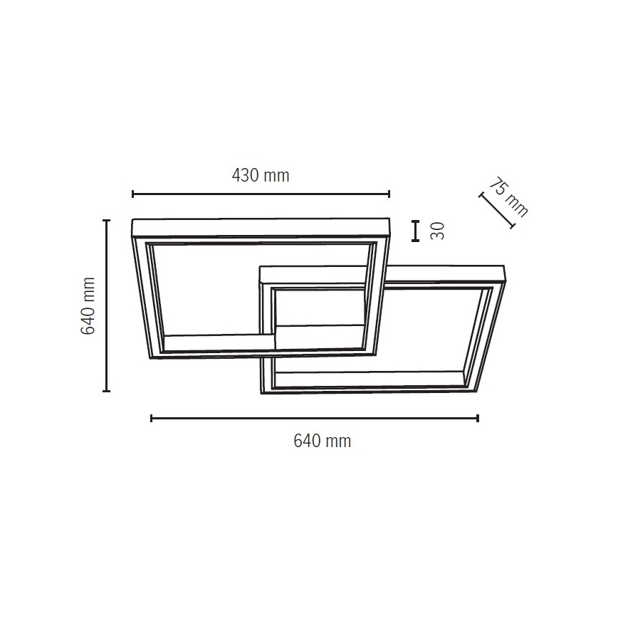 Plafoniera LED RAMME LED/48W/230V quercia opaco - certificato FSC