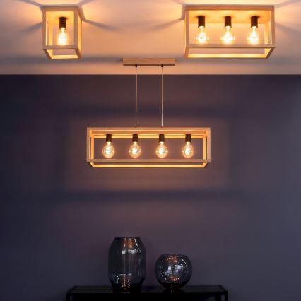 Plafoniera KAGO 1xE27/60W/230V rovere opaco