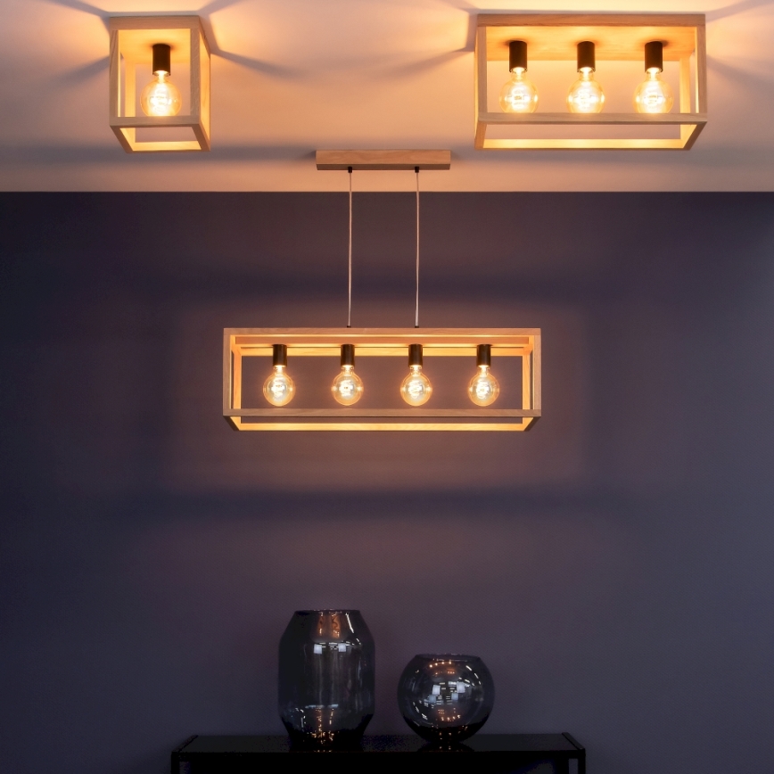 Plafoniera KAGO 1xE27/60W/230V rovere opaco