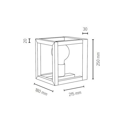 Applique KAGO 1xE27/60W/230V in rovere