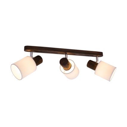 Faretto da binario TRENDY 3xE27/15W/230V pino