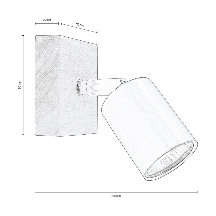 Faretto da parete MANARA 1xGU10/5W/230V pino