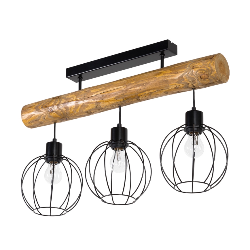 Lampadario a plafone BERIS 3xE27/25W/230V pino