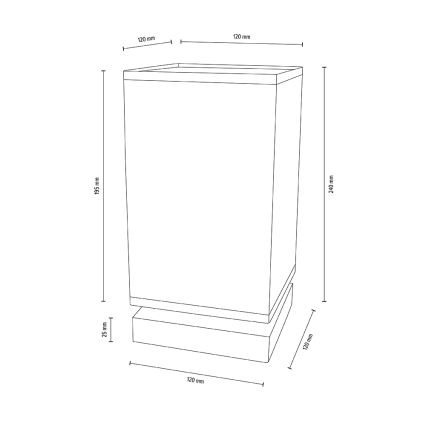 Lampada da tavolo FIRE 1xE27/25W/230V pino/bianco- certificato FSC