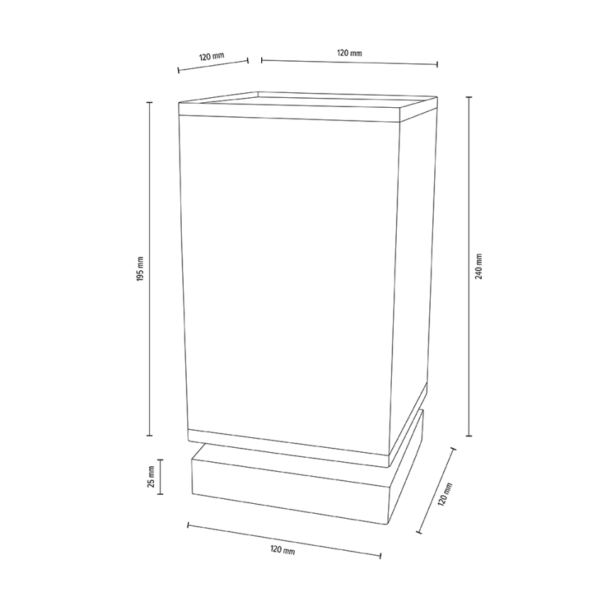 Lampada da tavolo FIRE 1xE27/25W/230V pino/bianco- certificato FSC