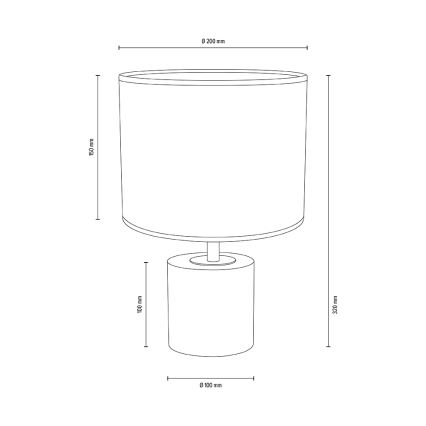 Lampada da tavolo KRETA 1xE27/25W/230V pino/bianco- certificato FSC