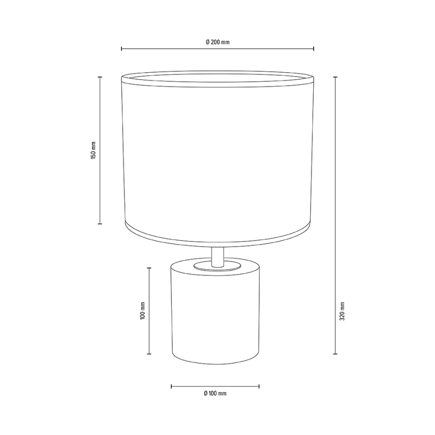 Lampada da tavolo KRETA 1xE27/25W/230V pino/bianco- certificato FSC