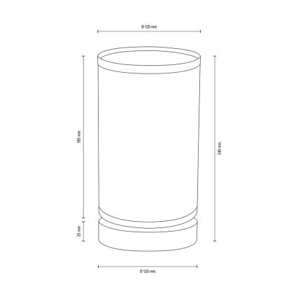 Lampada da tavolo FIRE 1xE27/25W/230V pino/bianco- certificato FSC