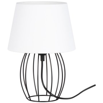 Spot-Light - Lampada da tavolo MANGOO 1xE27/40W/230V bianco/nero