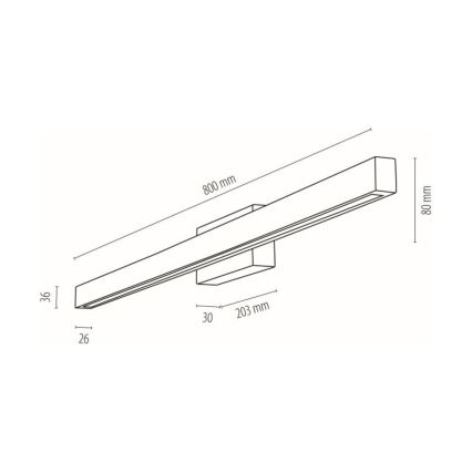 Applique a LED da bagno AQUAVIVA LED/12W/230V 80 cm IP44 quercia – FSC certificato