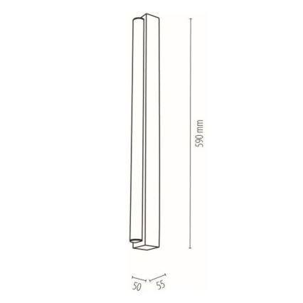 Illuminazione a LED per specchi da bagno AQUAVIVA LED/9W/230V 59 cm IP44 quercia