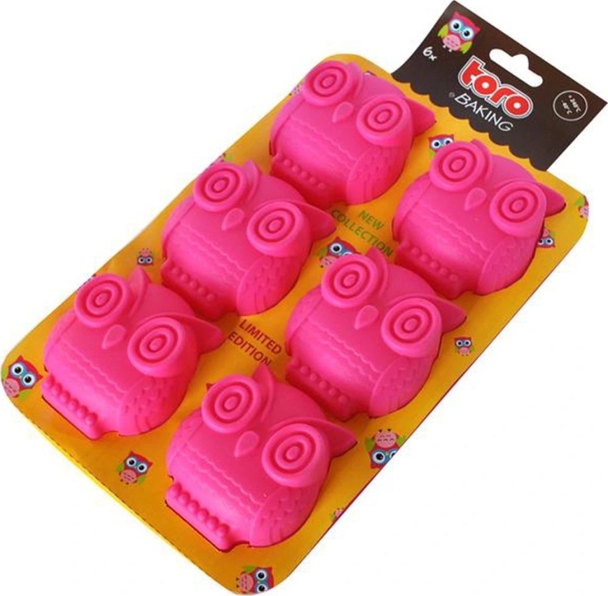 Stampo in silicone per muffin TORO rosa