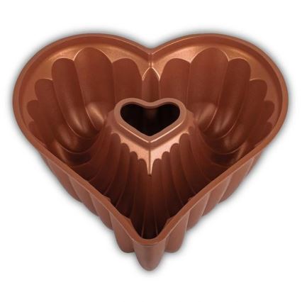 Stampo per ciambella KITCHISIMO a forma di cuore, color rame