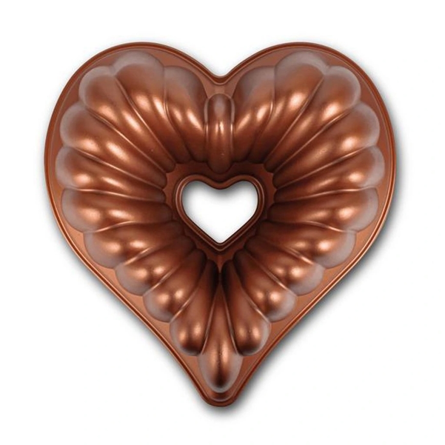 Stampo per ciambella KITCHISIMO a forma di cuore, color rame