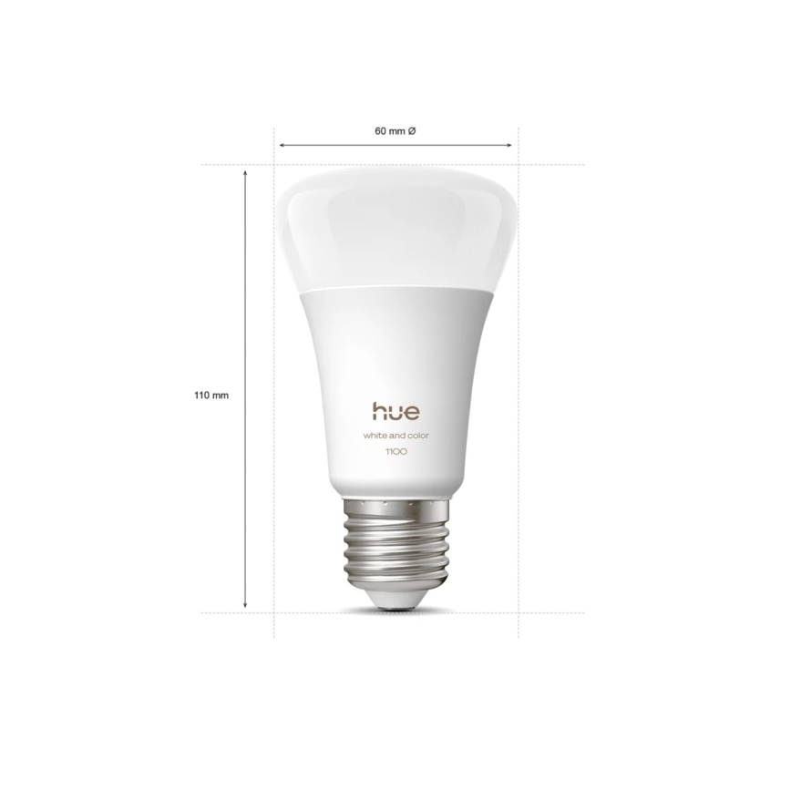 Kit di avviamento Philips Hue WHITE AND COLOR AMBIANCE 2xE27/8,1W 1000-20000K + dispositivo per il collegamento