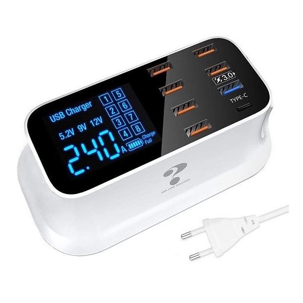 Stazione di ricarica 8xUSB 40W/230V