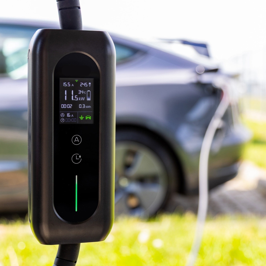 Stazione di ricarica per veicoli elettrici tipo 2, 5 m, 22 kW, 16 A, IP54, Tuya