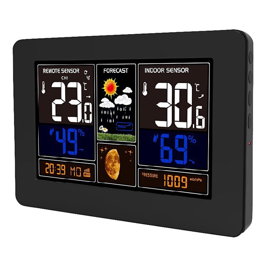 Stazione meteo con display LCD a colori 2xAA/5V + 2xAA Wi-Fi Tuya