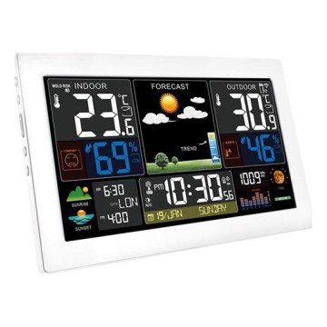 Stazione meteo con display LCD a colori 5V/2xAA + 2xAA