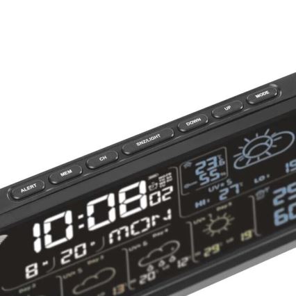 Stazione meteo con display LCD GoSmart 230V/3xAAA + 2×AAA Wi-Fi Tuya nero