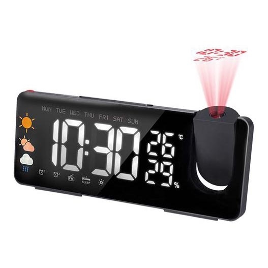 Stazione meteo con display LCD, sveglia e proiettore 5V/2xAA + 3xAA