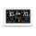 Stazione meteo con display LCD USB di ricarica 2xAAA/5V + 2xAAA bianco