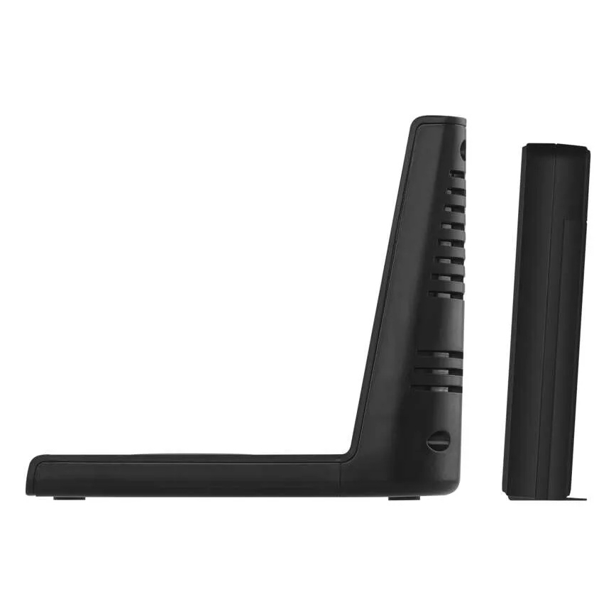 Stazione meteo con ricarica wireless 5V 2xAA + 2xAAA nera