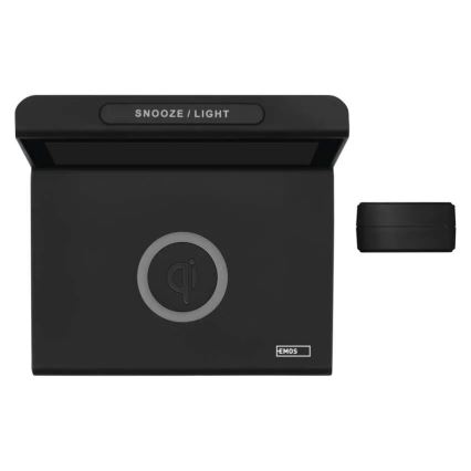 Stazione meteo con ricarica wireless 5V 2xAA + 2xAAA nera