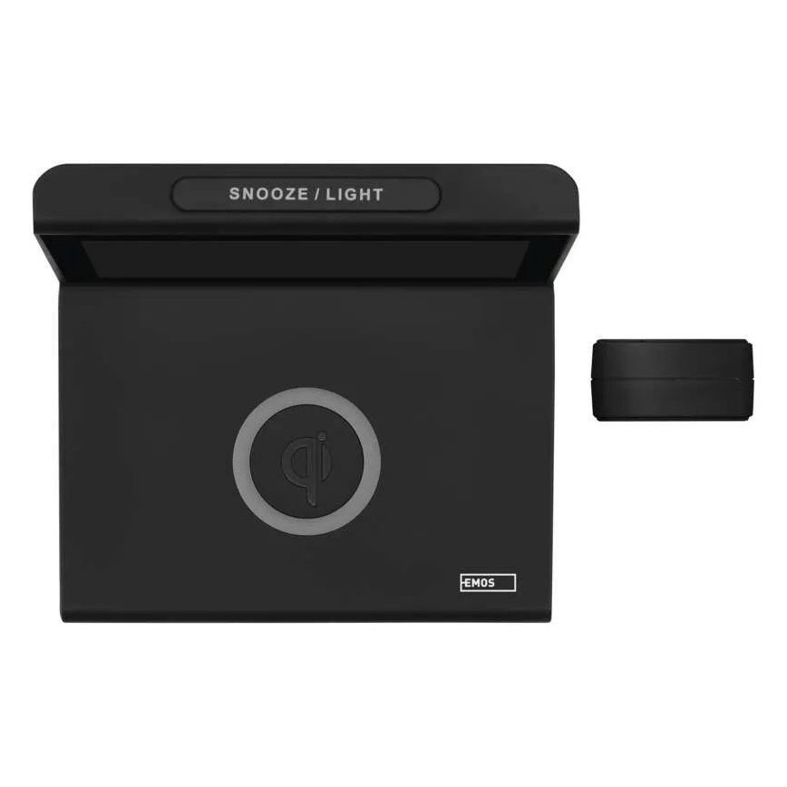 Stazione meteo con ricarica wireless 5V 2xAA + 2xAAA nera