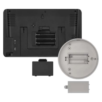 Stazione meteo wireless con display LCD a colori e pluviometro 3xAAA nero