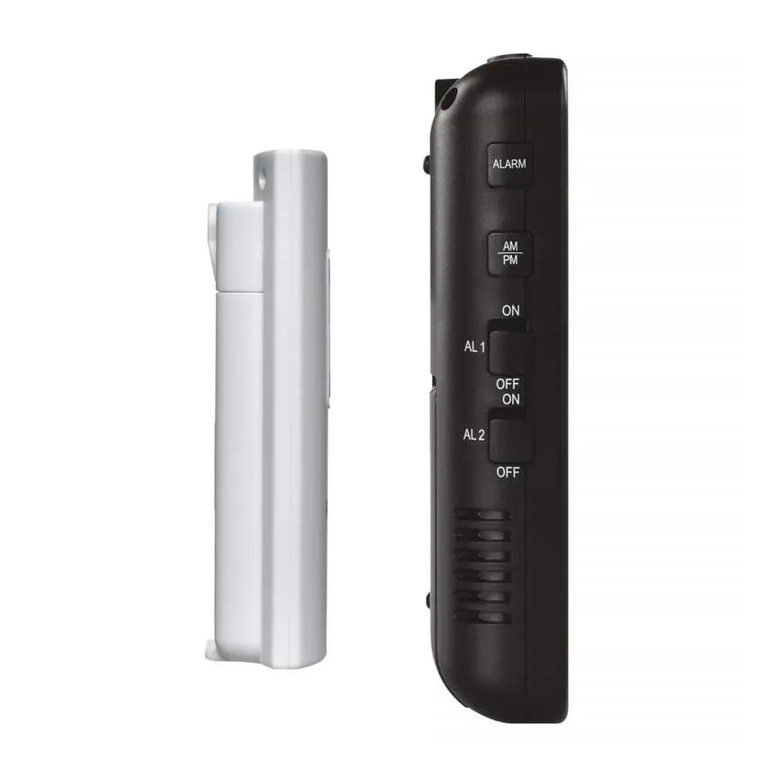 Stazione meteo wireless con sveglia 3xAA nera