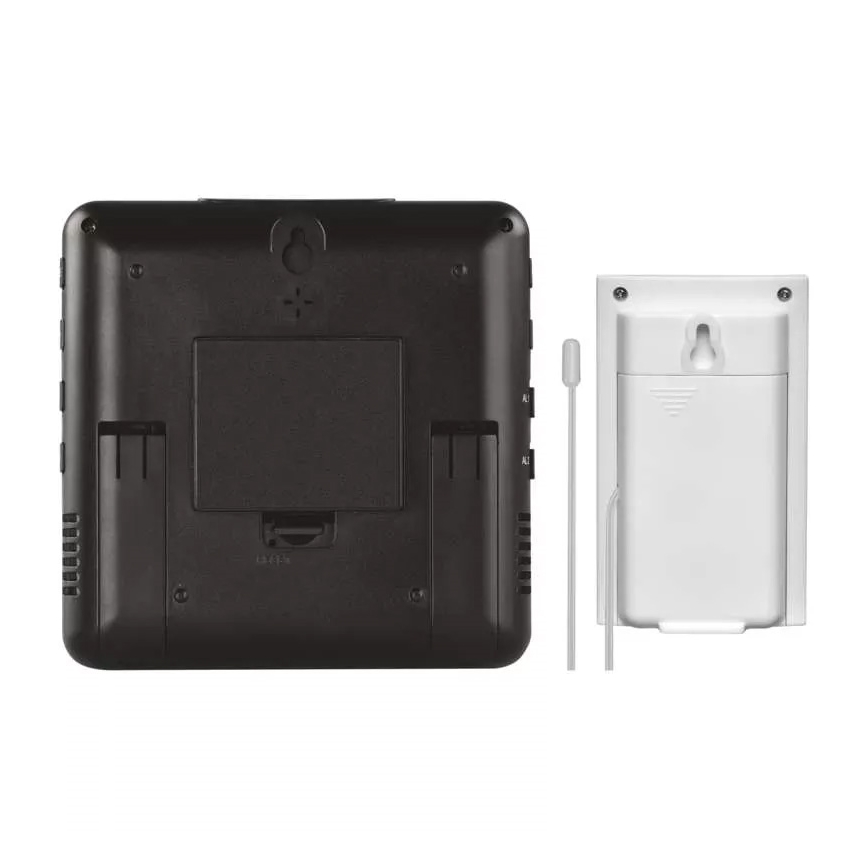 Stazione meteo wireless con sveglia 3xAA nera
