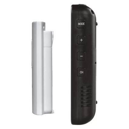 Stazione meteo wireless con sveglia 3xAA nera