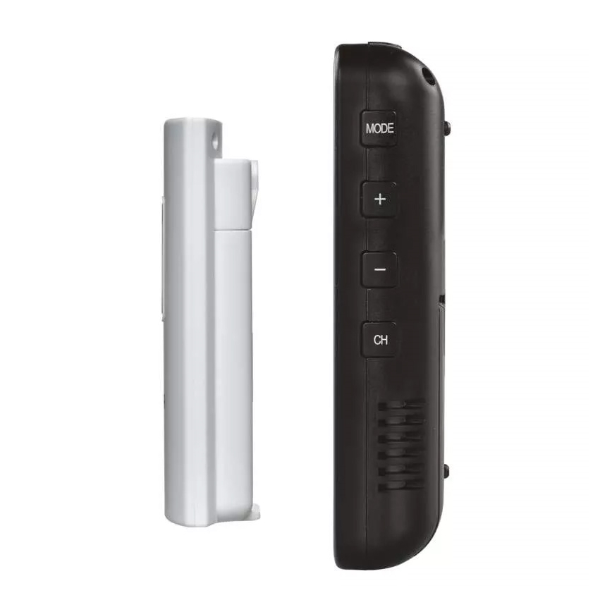 Stazione meteo wireless con sveglia 3xAA nera